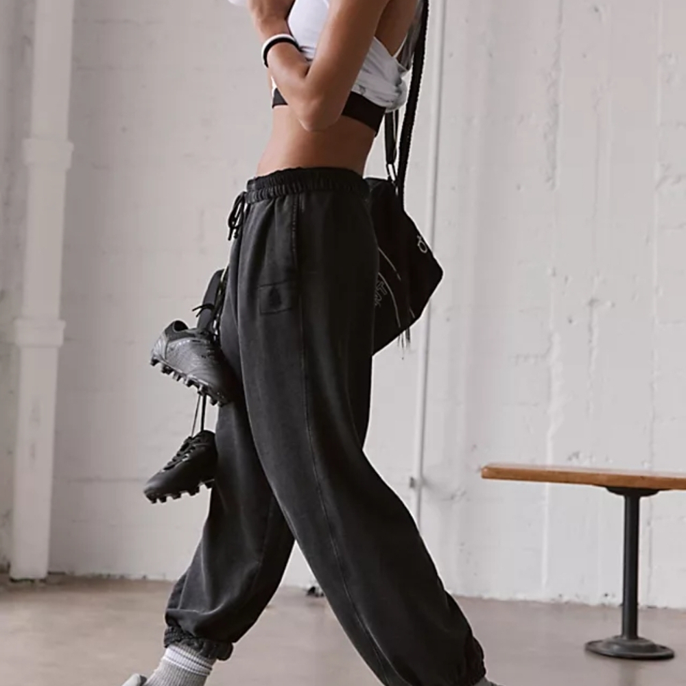 All Star Pants FREE PEOPLE Black Jogger Pants for Women SZ MEDIUM